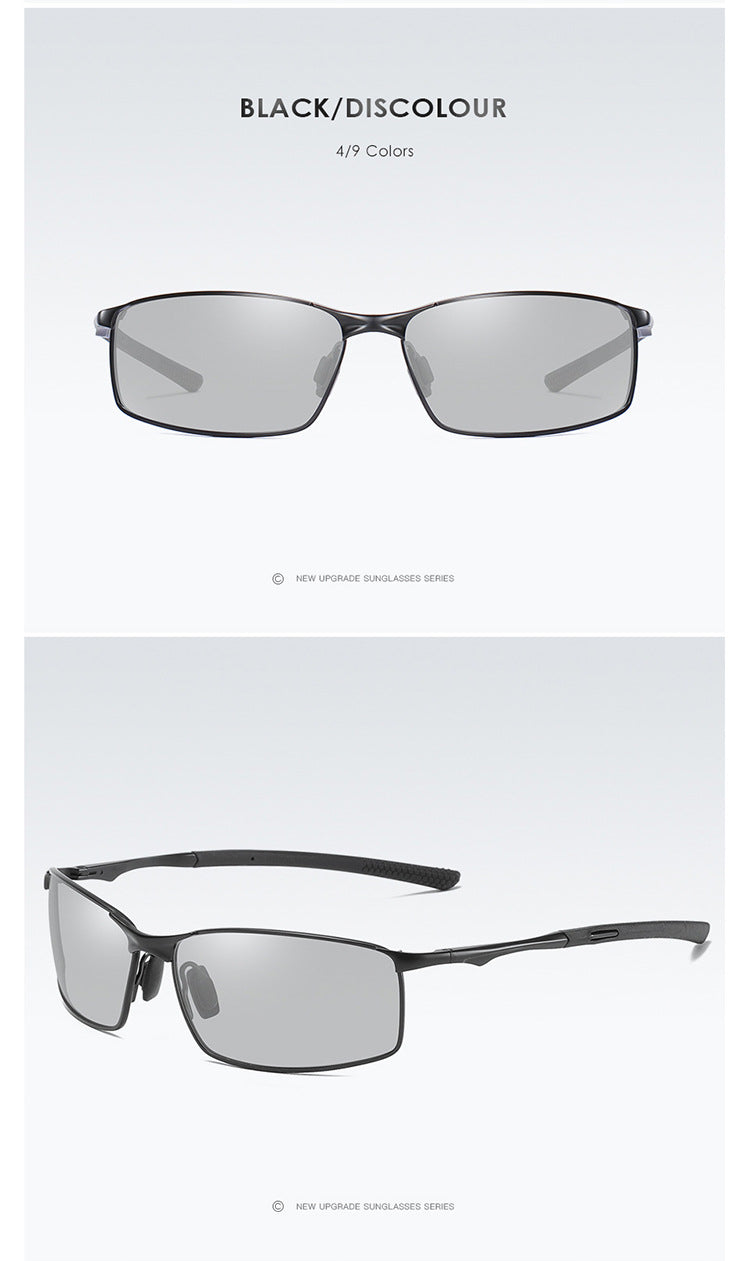 Gafas polarizadas deportivas de metal para hombre