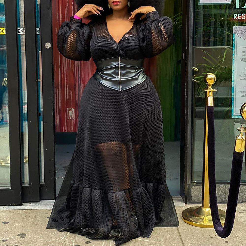 Robe noire grande taille
