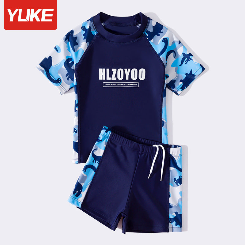 Children's Swimsuit Boys' Split Swimsuit Small, Medium And Big Children's Sunscreen Quick-drying Swimming Suit 2022 Swimming Trunks Wholesale
