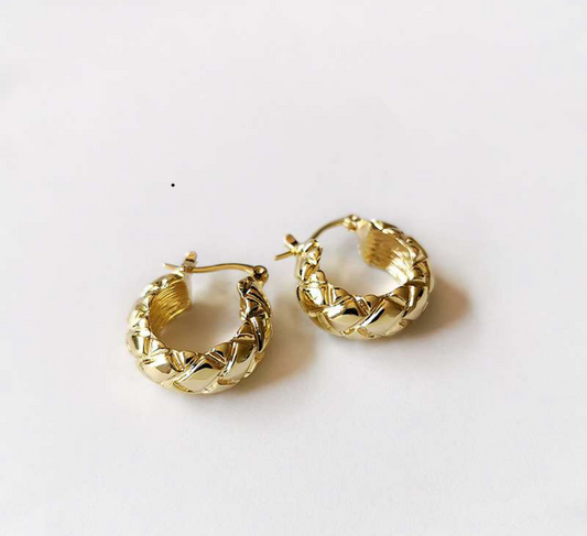 Women Retro Metal Hoop Earrings