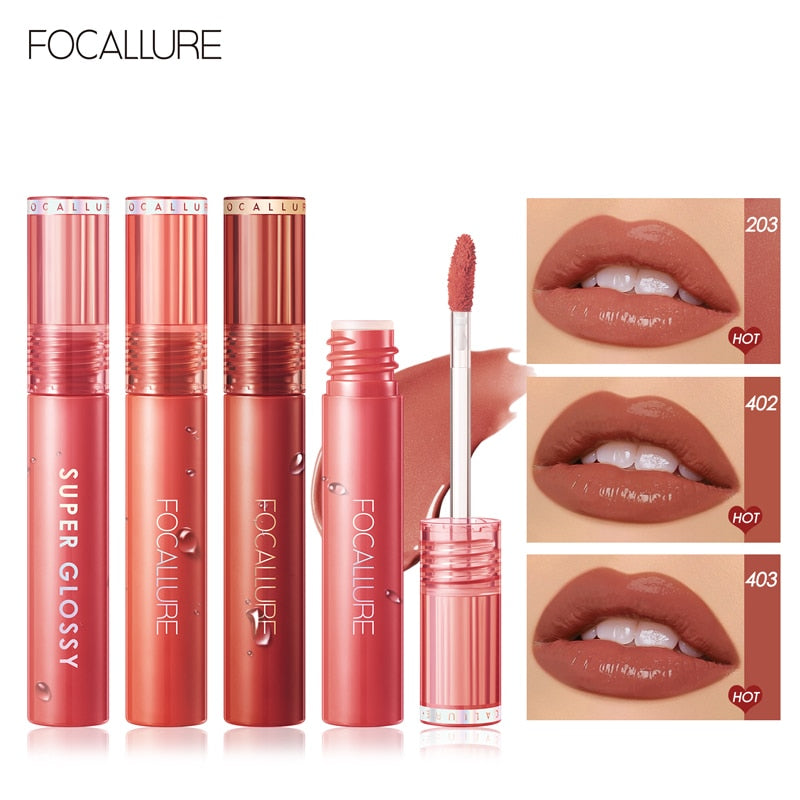 FOCALLURE Shiny Nourish Lipgloss 17 Couleurs Liquid Lipstick Waterproof