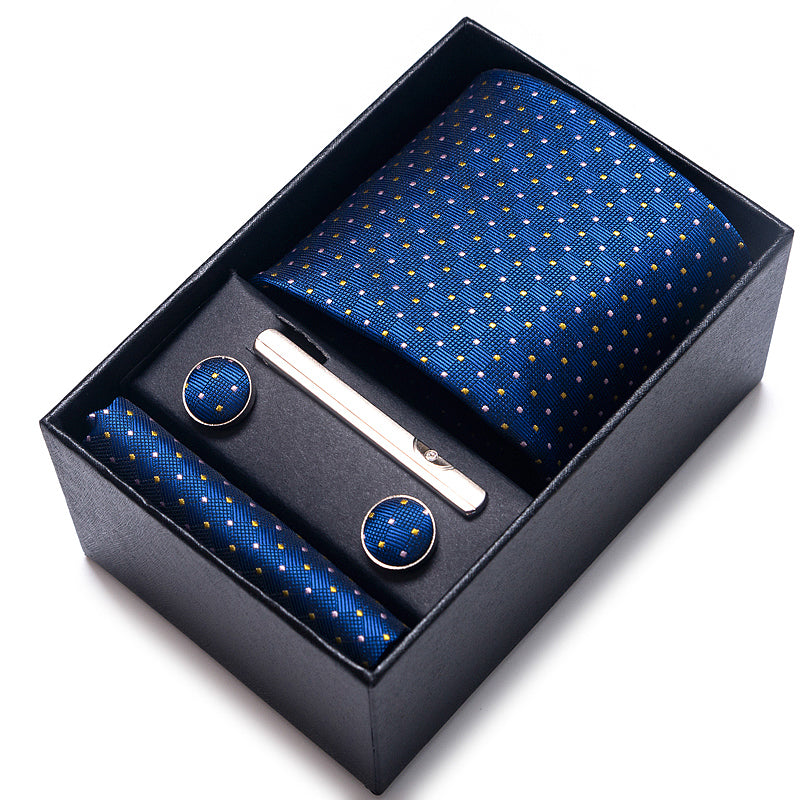 Couleurs Fashion Brand Cravate Mouchoir Ensemble de boutons de manchette Cravate Boîte