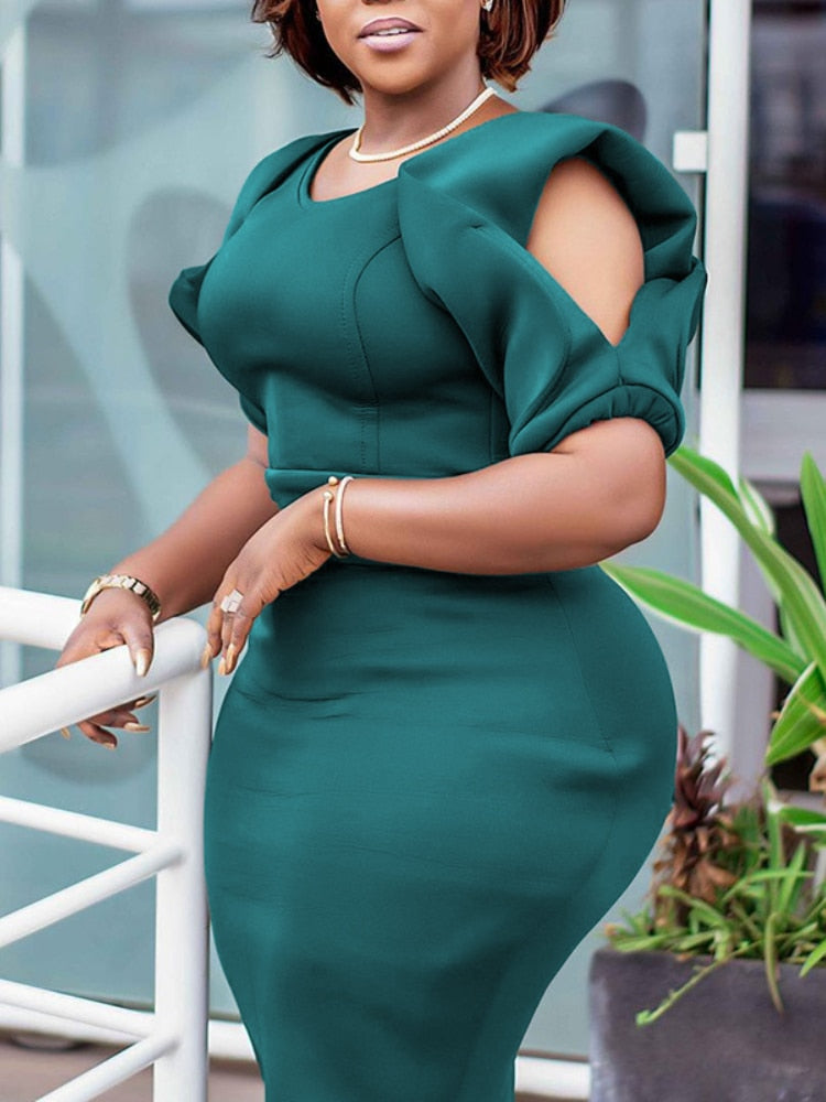 Robe de Soirée Verte Femme