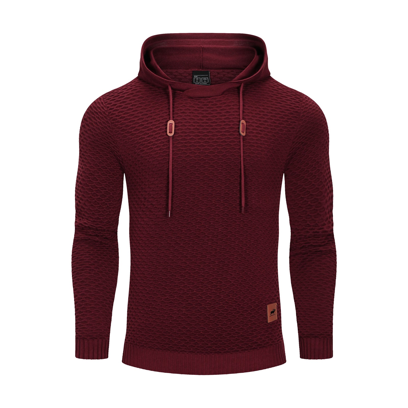 Motif 3D Sports Élastique Hommes Solide Couleur Casual Hoodies