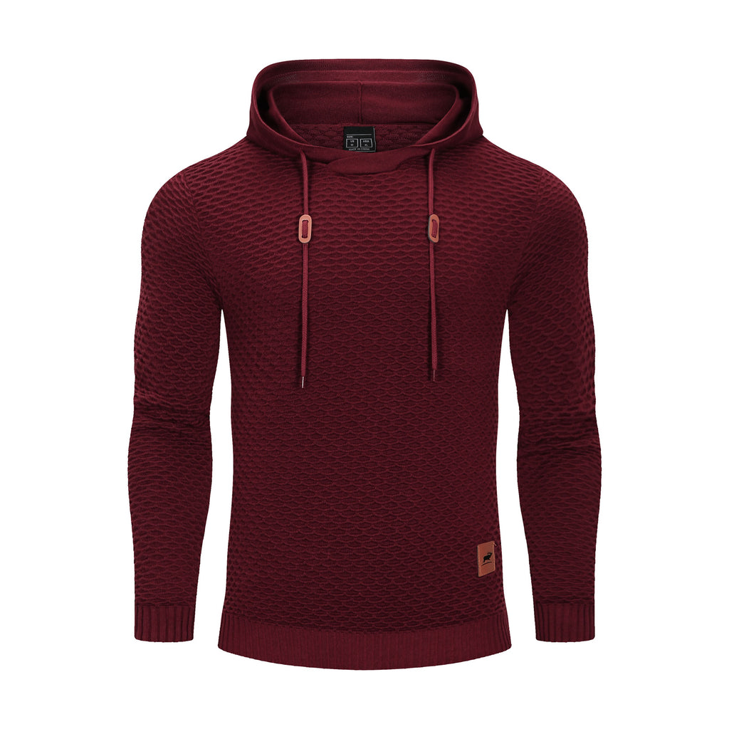 Patrón 3D Deportes Elástico Hombres Color sólido Casual Sudaderas con capucha
