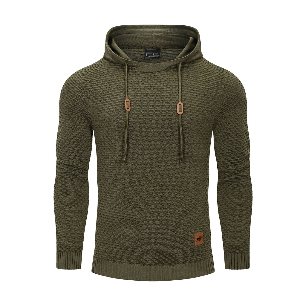 Patrón 3D Deportes Elástico Hombres Color sólido Casual Sudaderas con capucha