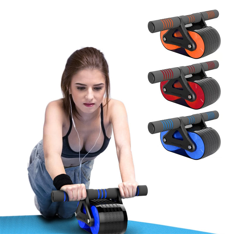 Automatic Rebound Ab Double Wheel Roller Waist Trainer Gym Sports Home Exercise Devices