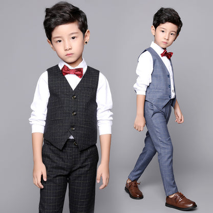 Boy's Suit Fashion Spring Two-piece Vest Set