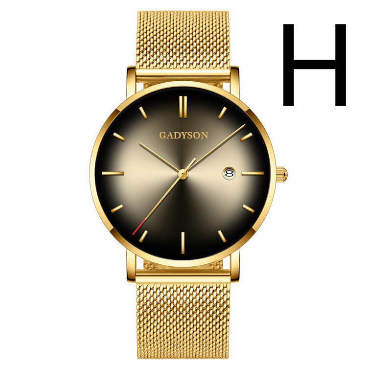 Men's Simple Color Steel Gradient Quartz Watch