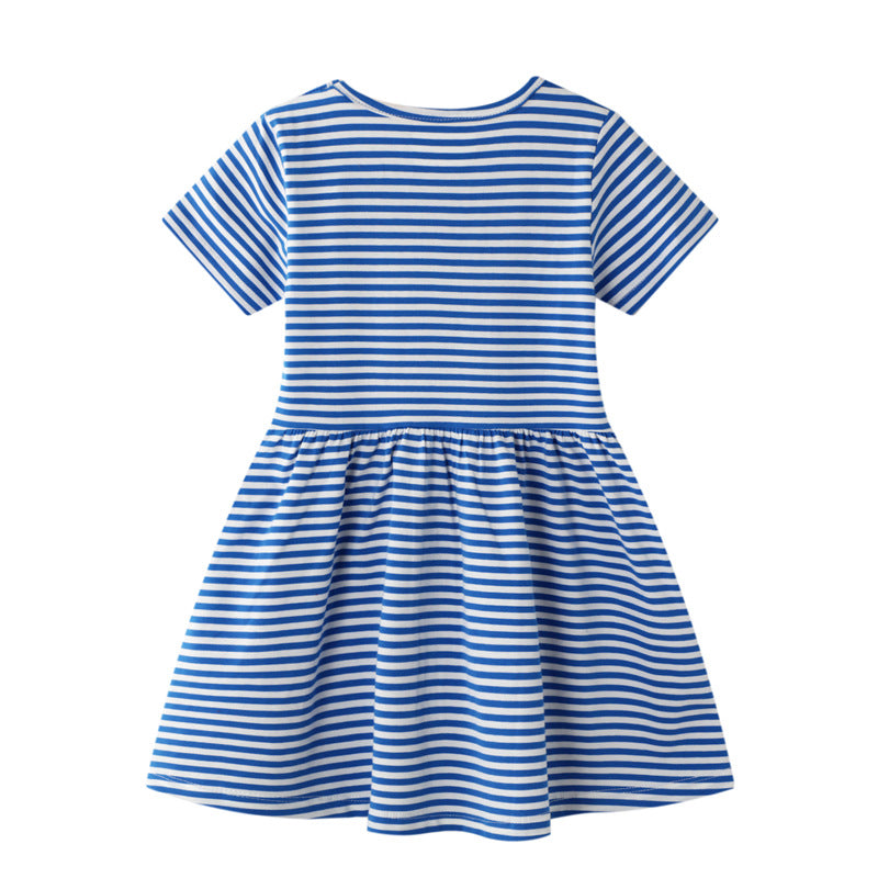 Vestido de estampado de tendencia casual de moda para niñas