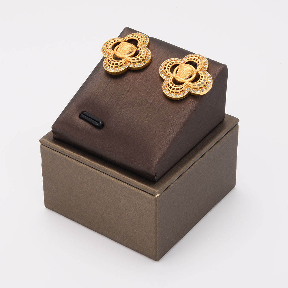 Design de luxe diamant coloré mode zircone bijoux ensembles de bijoux femmes collier et boucles d'oreilles 4 pièces ensemble