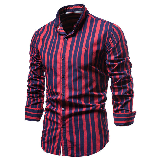 Men Long Sleeve Casual Business Shirt