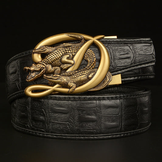 Ceinture Homme Boucle Crocodile