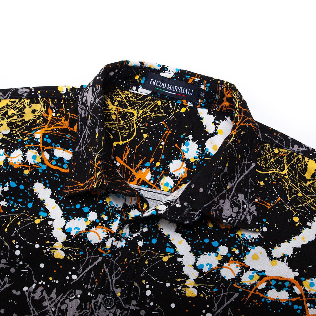 Camisa Dorada Manga Larga Algodón Camisa Colorida