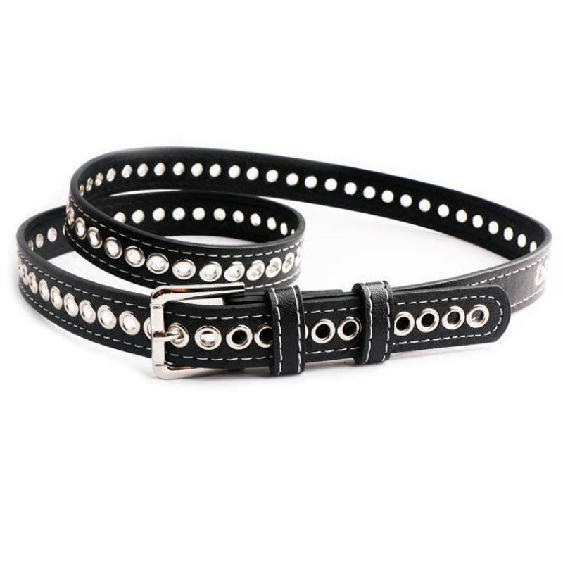 Women's All-match Belt With Full-hole Eye-catching Decoration