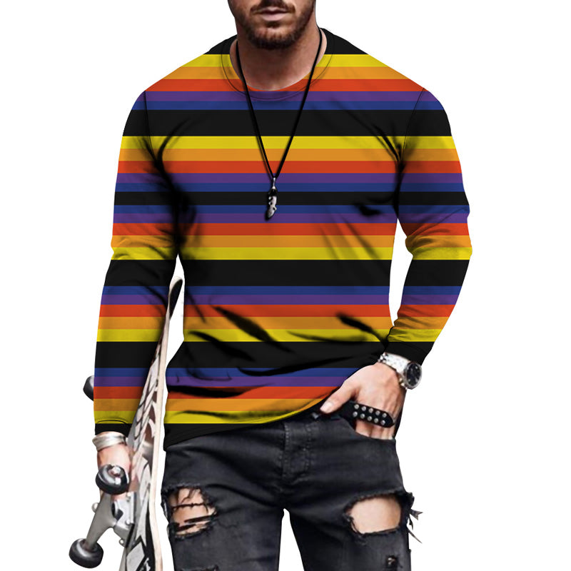 Nouveau produit T-shirt à manches longues pour hommes à impression numérique