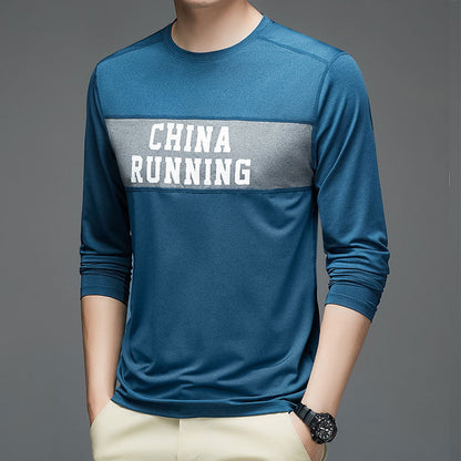 Long Sleeve T-shirt Men's Spring Fall Fashion Brand