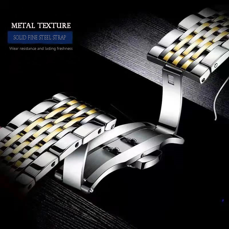 Montre pour homme à double calendrier lumineux et étanche importée certifiée suisse