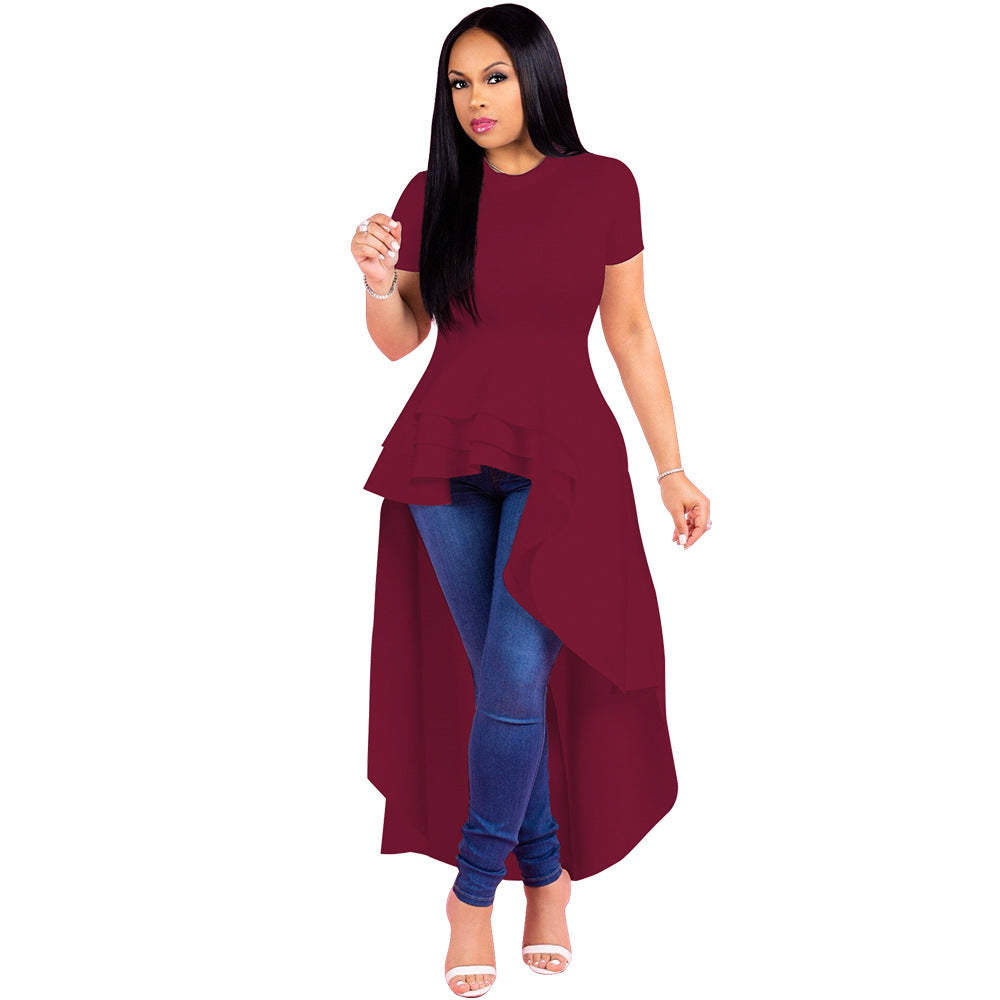 Robe de soirée à volants irrégulière pour femmes