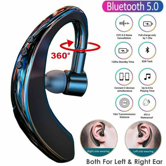 Bluetooth 5.0 Earpiece  Wireless Headset Earbuds Noise Cancelling