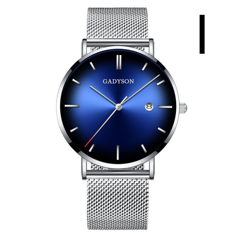 Men's Simple Color Steel Gradient Quartz Watch