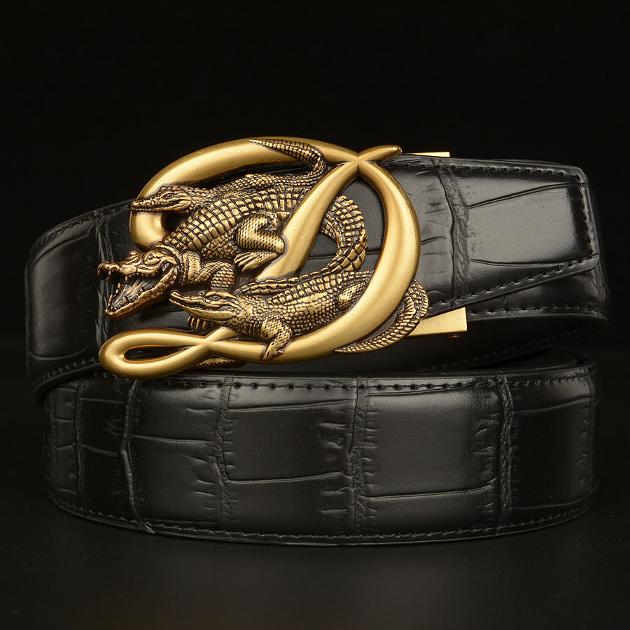 Ceinture Homme Boucle Crocodile