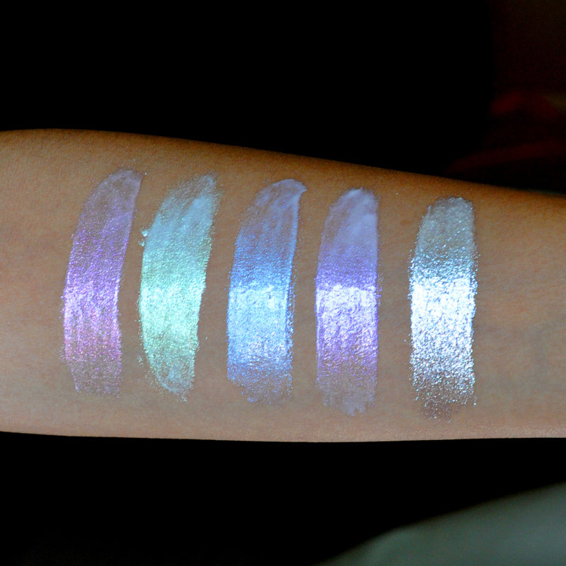 5 colores Aurora camaleón resaltador 3D brillo sombra de ojos bronceador crema de contorno Arco Iris resaltando cosméticos de belleza