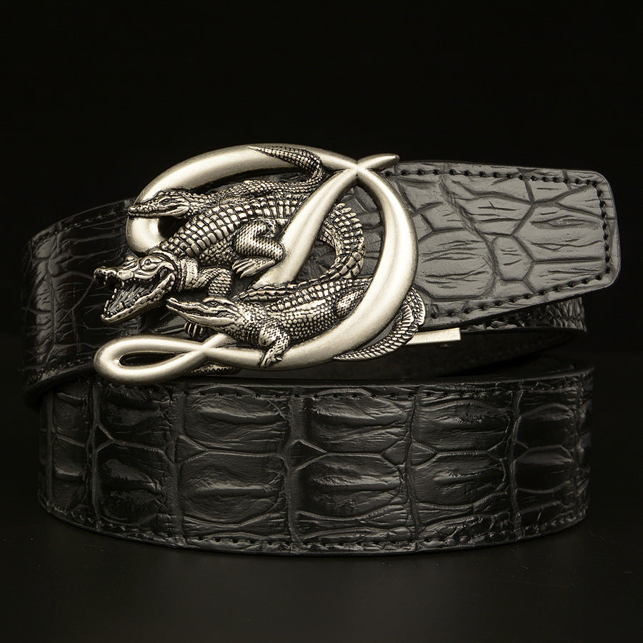 Ceinture Homme Boucle Crocodile