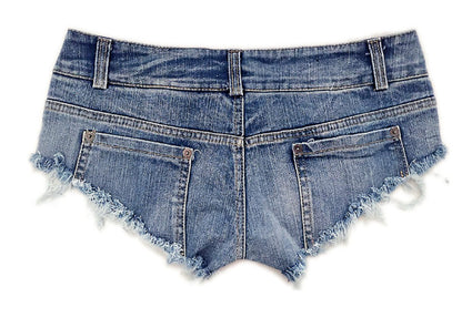 Low Waist Ripped Denim Shorts