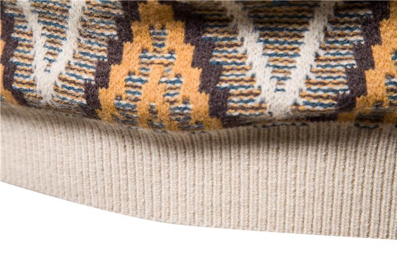 Lingge Slim Jacquard Sweater Top de punto a la moda