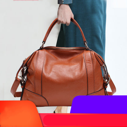 Leather Top Layer Cowhide Bag For Ladies