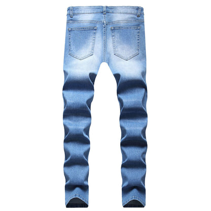 Pantalon en jean décontracté à coupe ajustée pour hommes