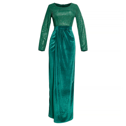 Sequined Banquet Evening Dress