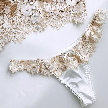 Women's Milk Silk Lace Thong Panties