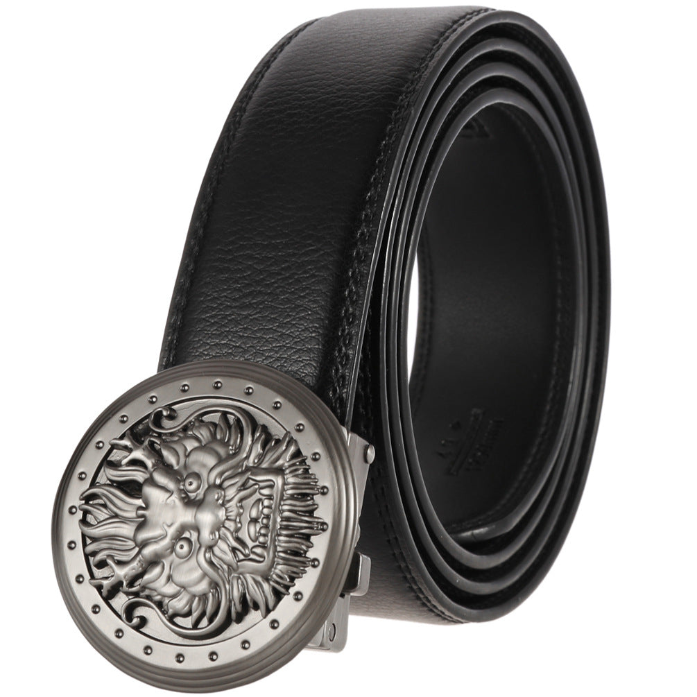 Ceinture à boucle automatique en cuir pour hommes