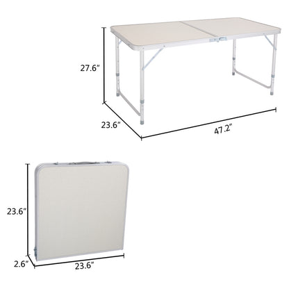 Mesa plegable multiusos portátil de 120 x 60 x 70 cm 