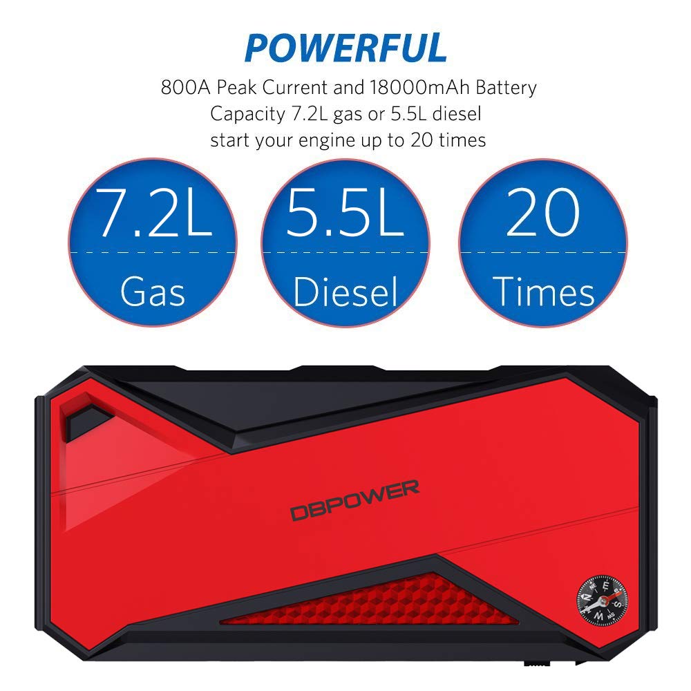 banco portátil del poder del coche del aumentador de presión de la batería de 800A 18000mAh 