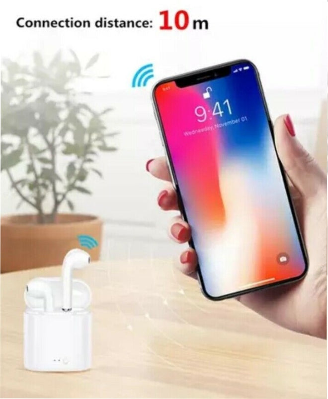 Oreillette sans fil i7 TWS Bluetooth 5.0 - Couleur noire 