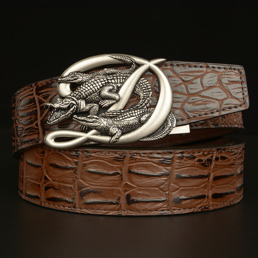 Ceinture Homme Boucle Crocodile