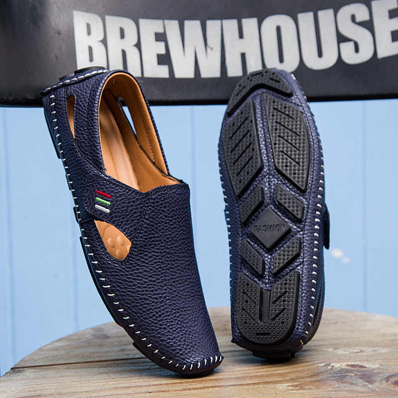 Chaussures de pois respirantes creuses pour hommes