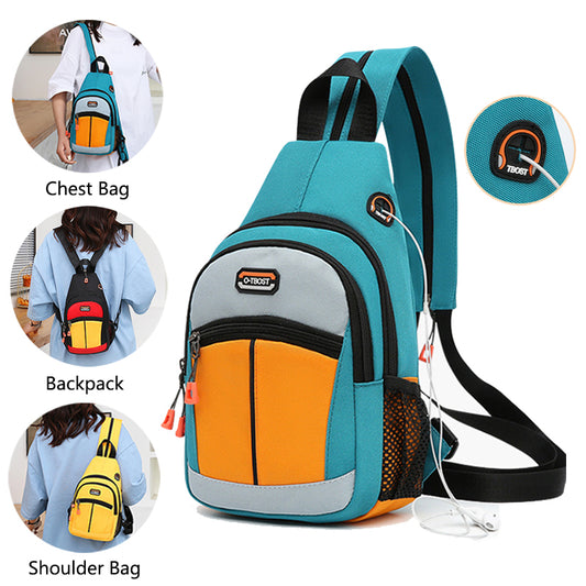 Women Sport  Multifunctional Backpack Shoulder Bags With USB Design