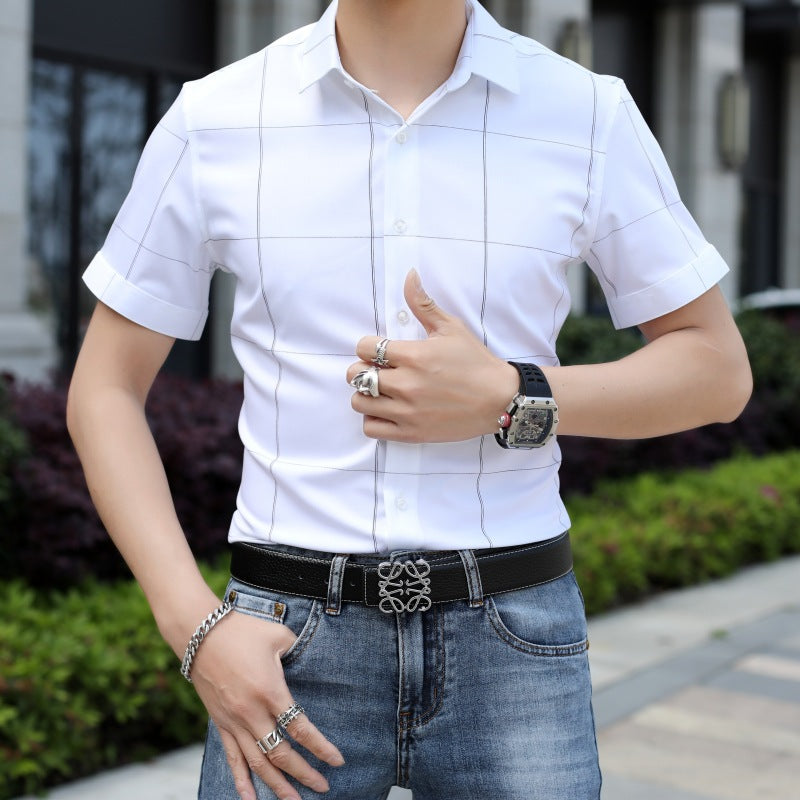 Slim-fit Men's Short-Sleeved Shirt