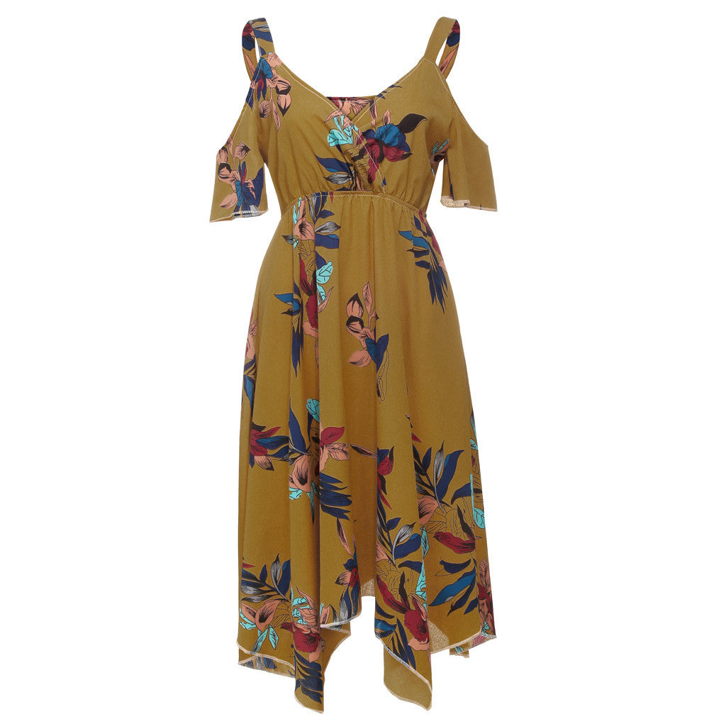 Robe slim en mousseline imprimée à bretelles