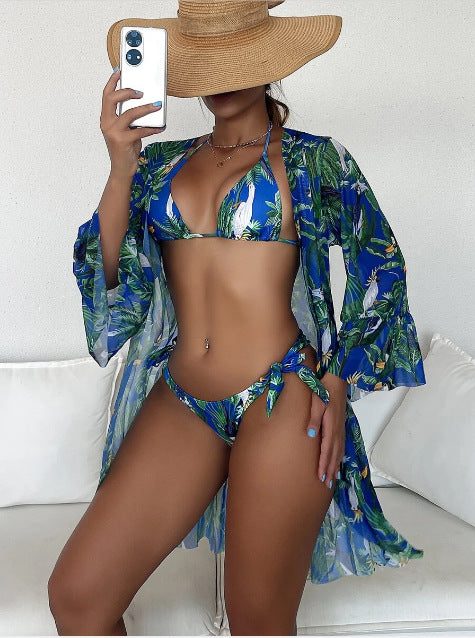 Kimono de bikini de triángulo tropical