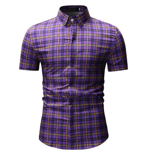 Camisa informal a cuadros para hombre