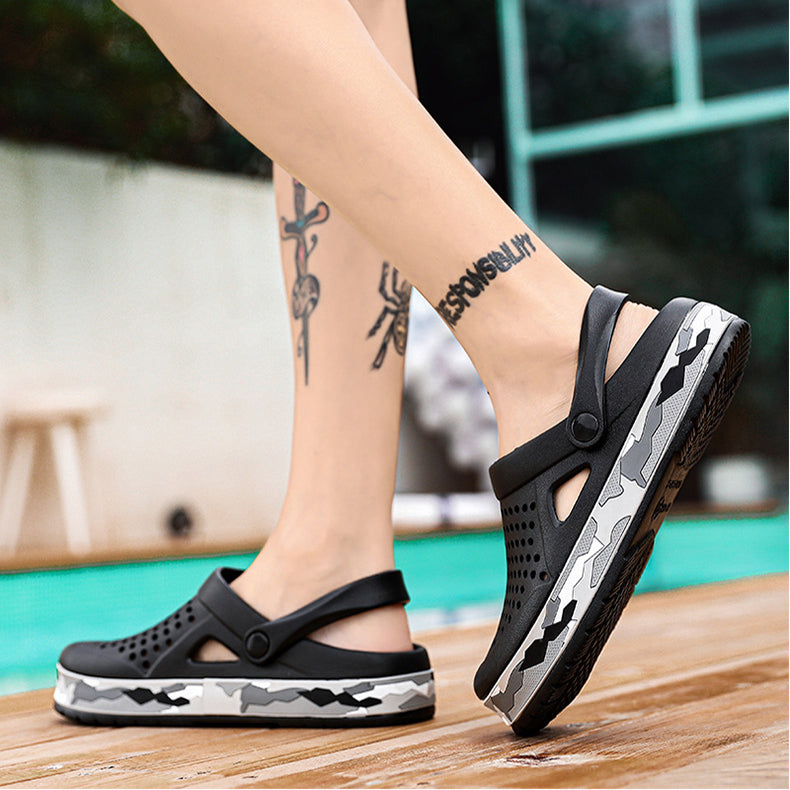 Mens Garden Clogs Mules Anti-Slip Water Shoes Breathable Sandals Outdoor Beach Shower Slippers