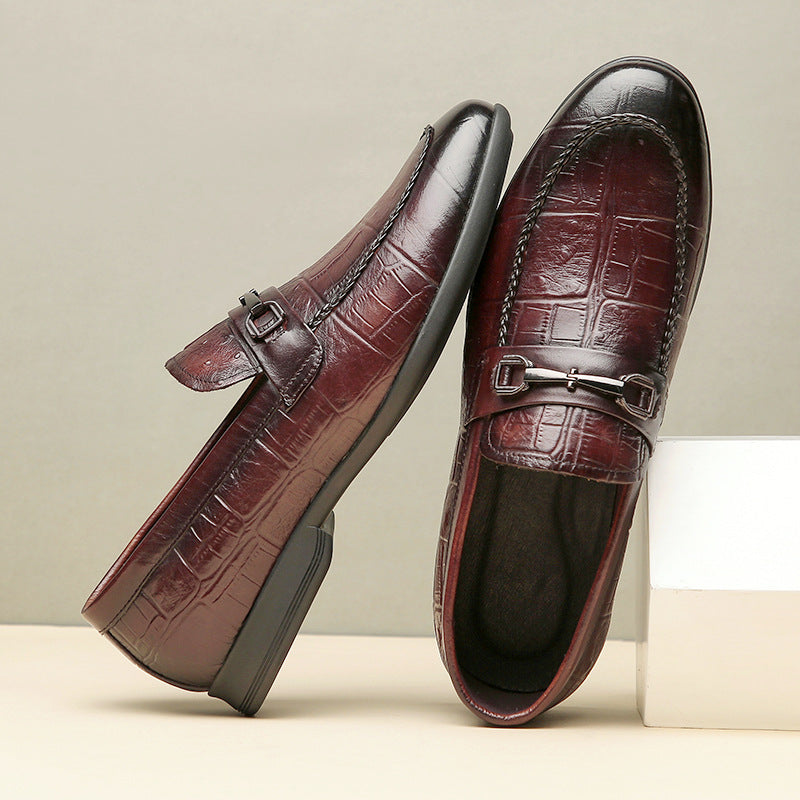 The First Layer Of Cow British Leather One-legged Loafers