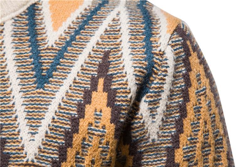 Lingge Slim Jacquard Sweater Top de punto a la moda