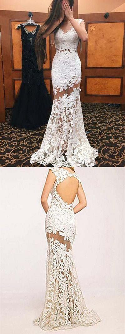 Robe sans manches en dentelle à la mode jupe longue