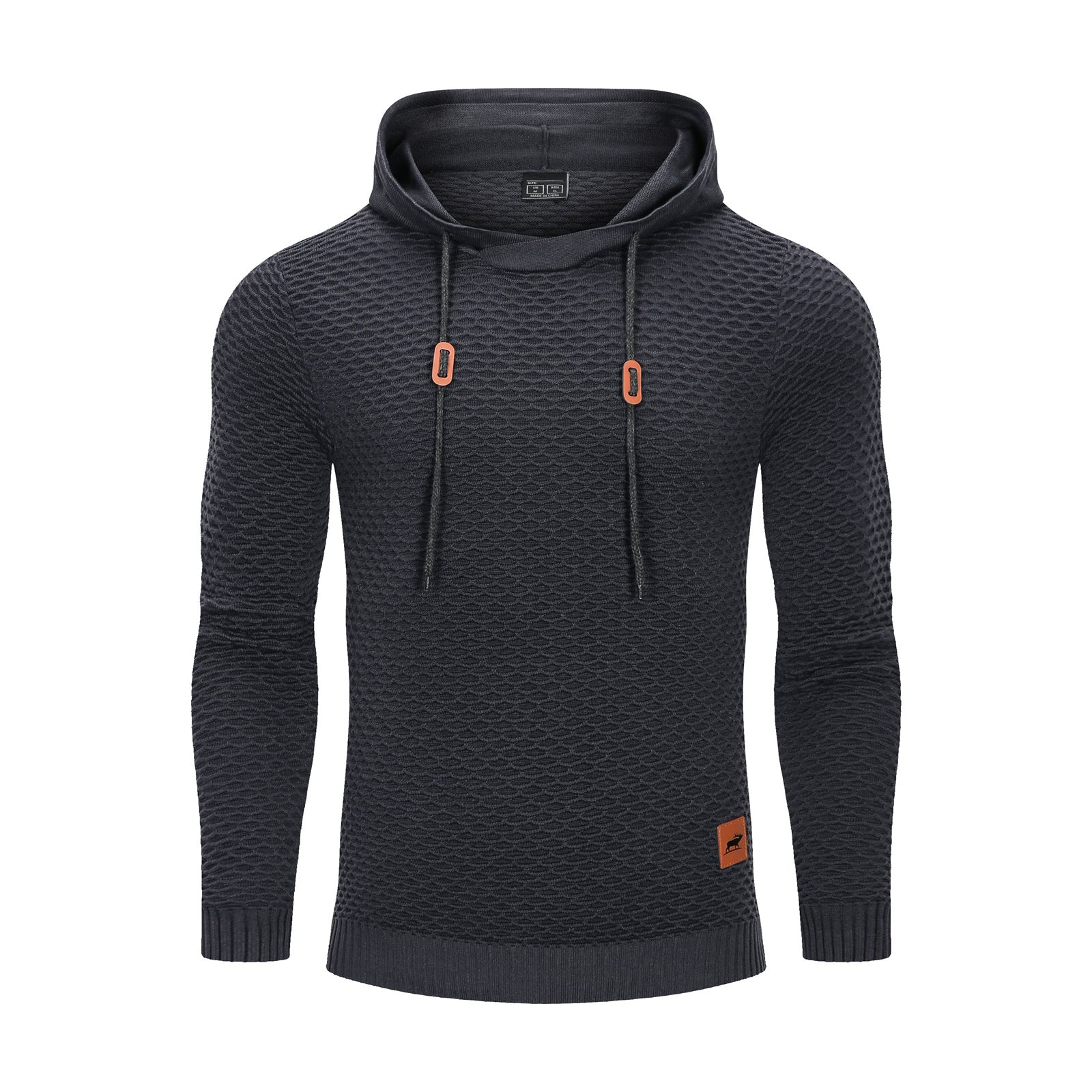 Motif 3D Sports Élastique Hommes Solide Couleur Casual Hoodies